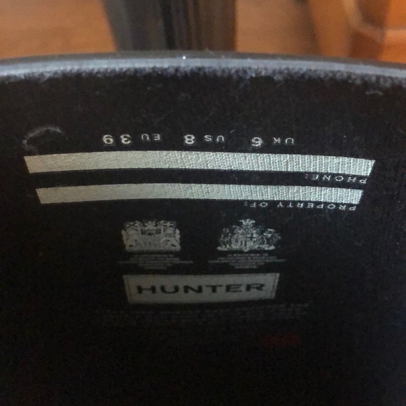 Hunter Glossy black tall boots 8 - Picture 6 of 8